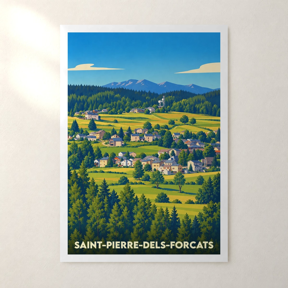 Affiche Saint-Pierre-dels-Forcats – sans cadre, accrochée au mur