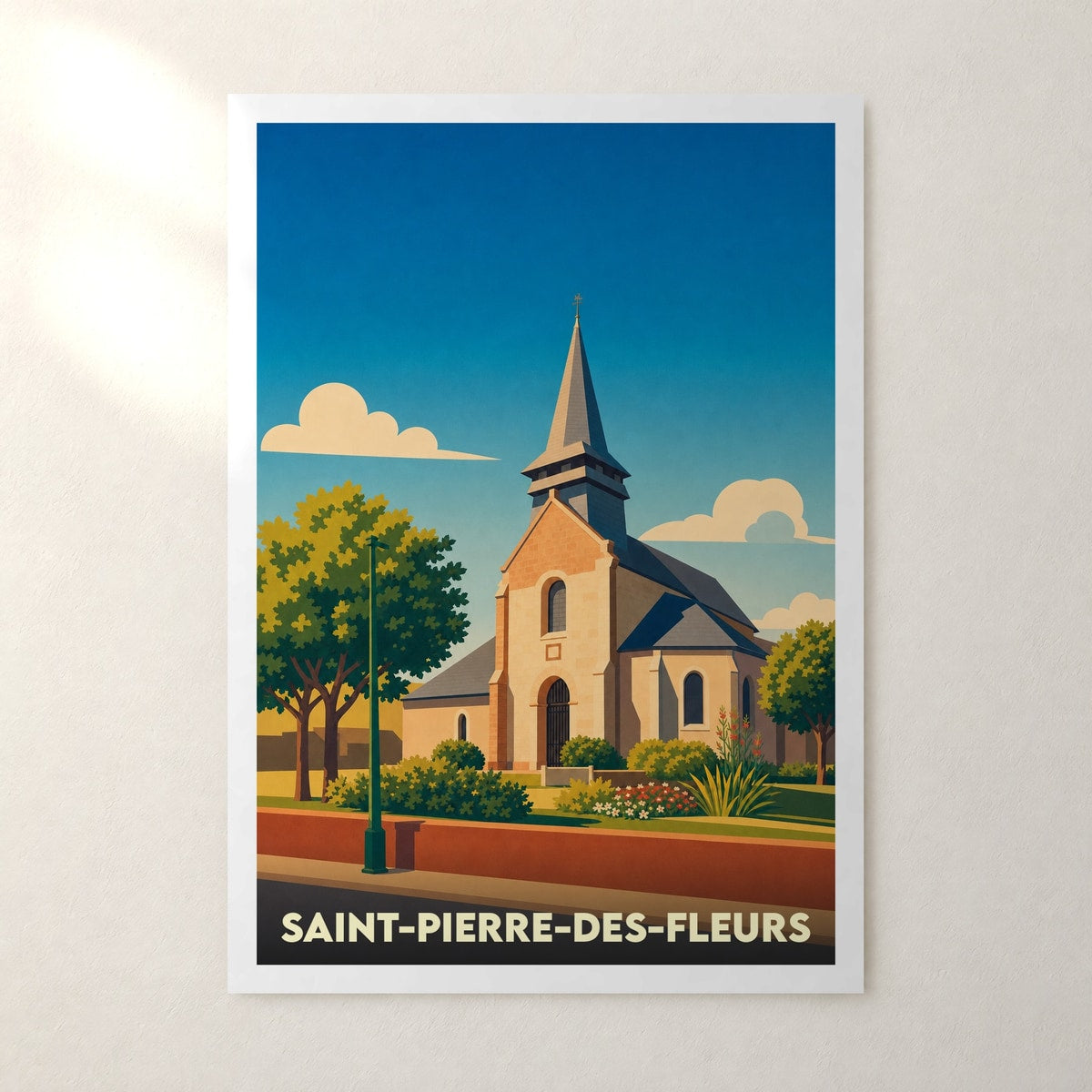 Affiche Saint-Pierre-des-Fleurs – sans cadre, accrochée au mur