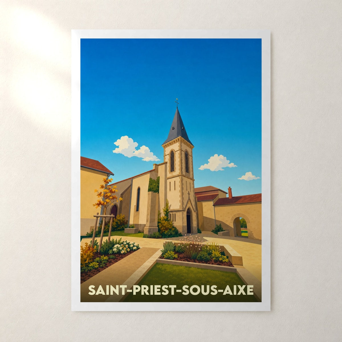 Affiche Saint-Priest-sous-Aixe – sans cadre, accrochée au mur