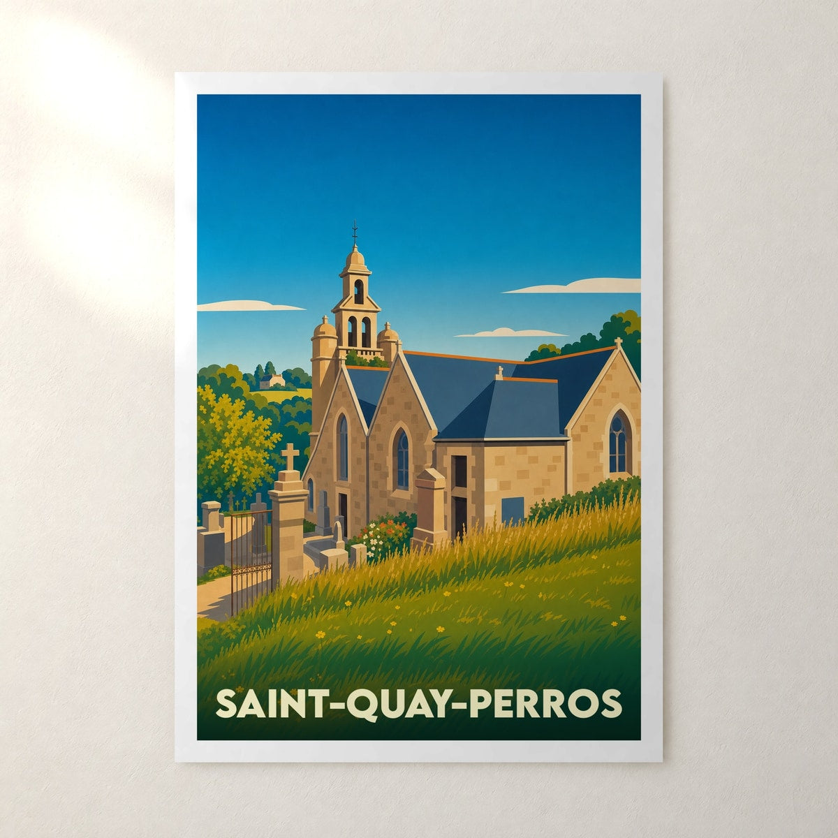 Affiche Saint-Quay-Perros – sans cadre, accrochée au mur