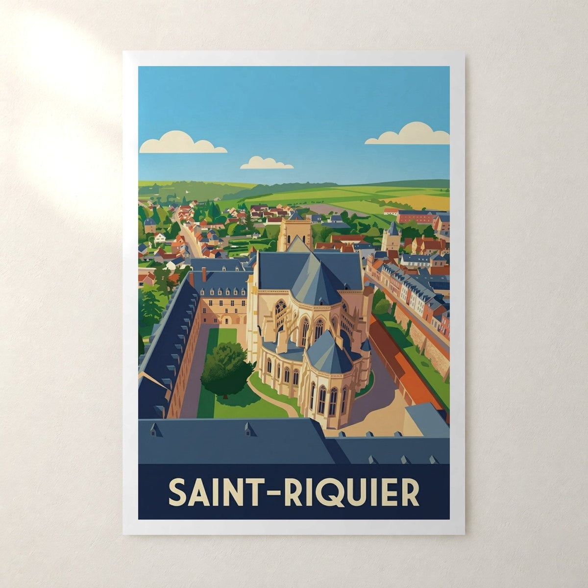 Affiche Saint-Riquier – sans cadre, accrochée au mur