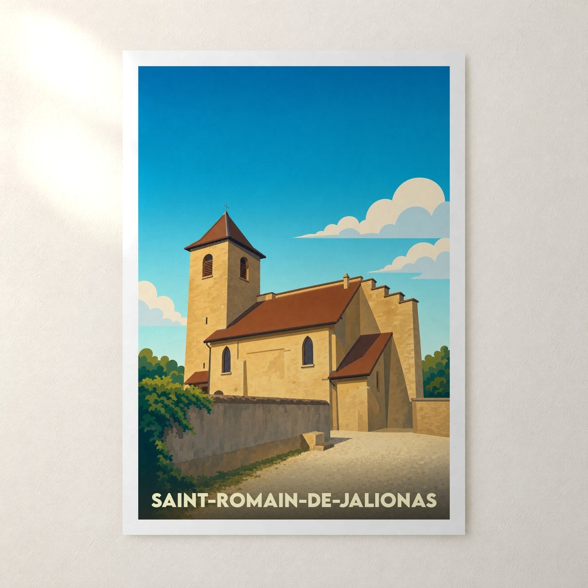 Affiche Saint-Romain-de-Jalionas – sans cadre, accrochée au mur