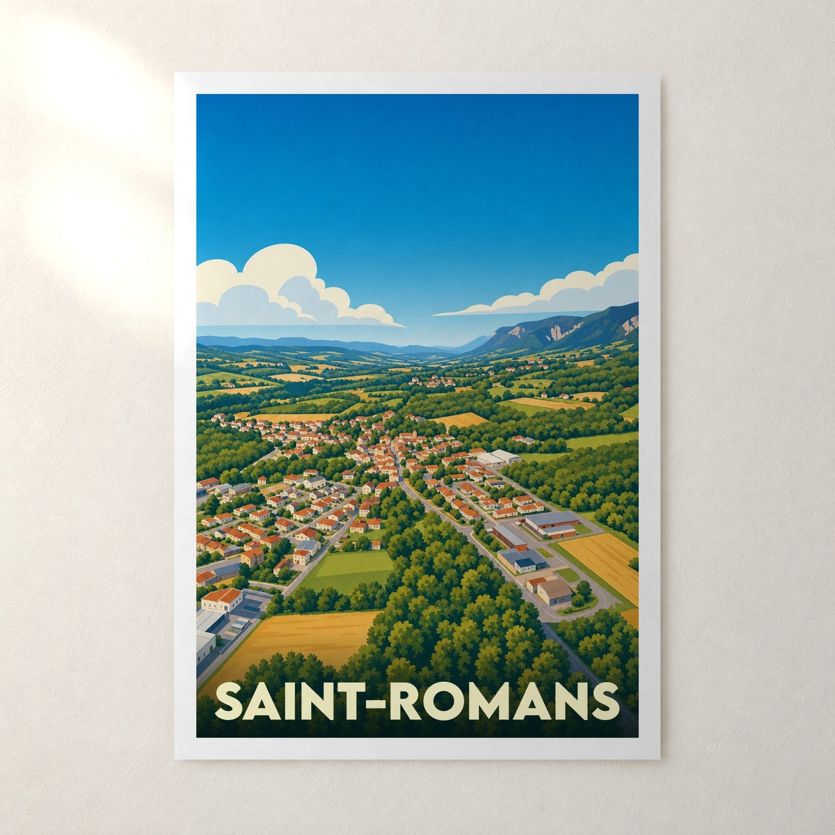 Affiche Saint-Romans – sans cadre, accrochée au mur
