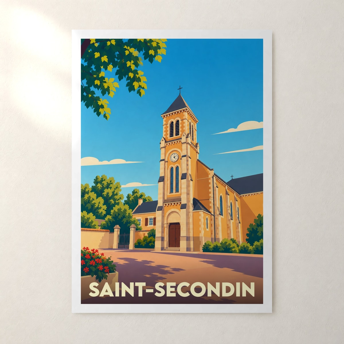 Affiche Saint-Secondin – sans cadre, accrochée au mur
