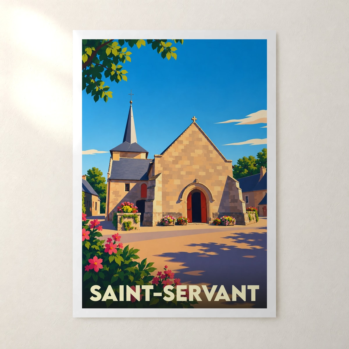 Affiche Saint-Servant – sans cadre, accrochée au mur