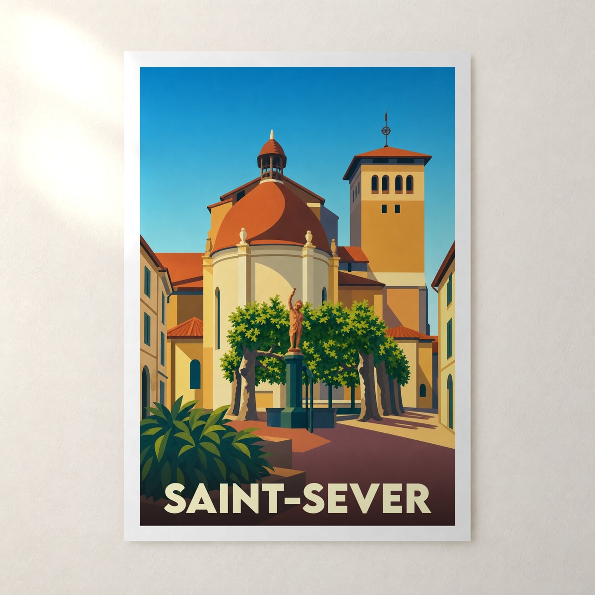 Affiche Saint-Sever – sans cadre, accrochée au mur