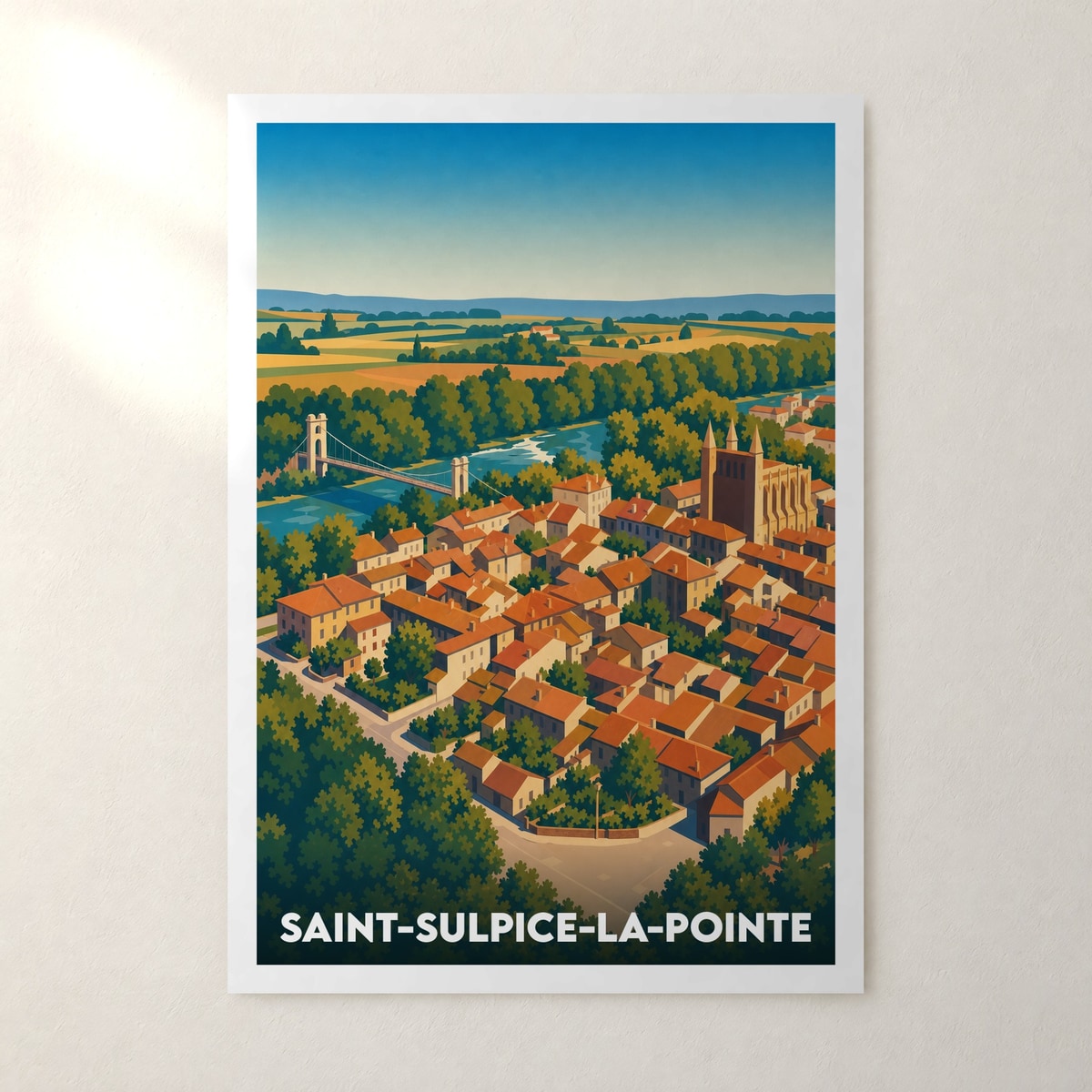 Affiche Saint-Sulpice-la-Pointe – sans cadre, accrochée au mur