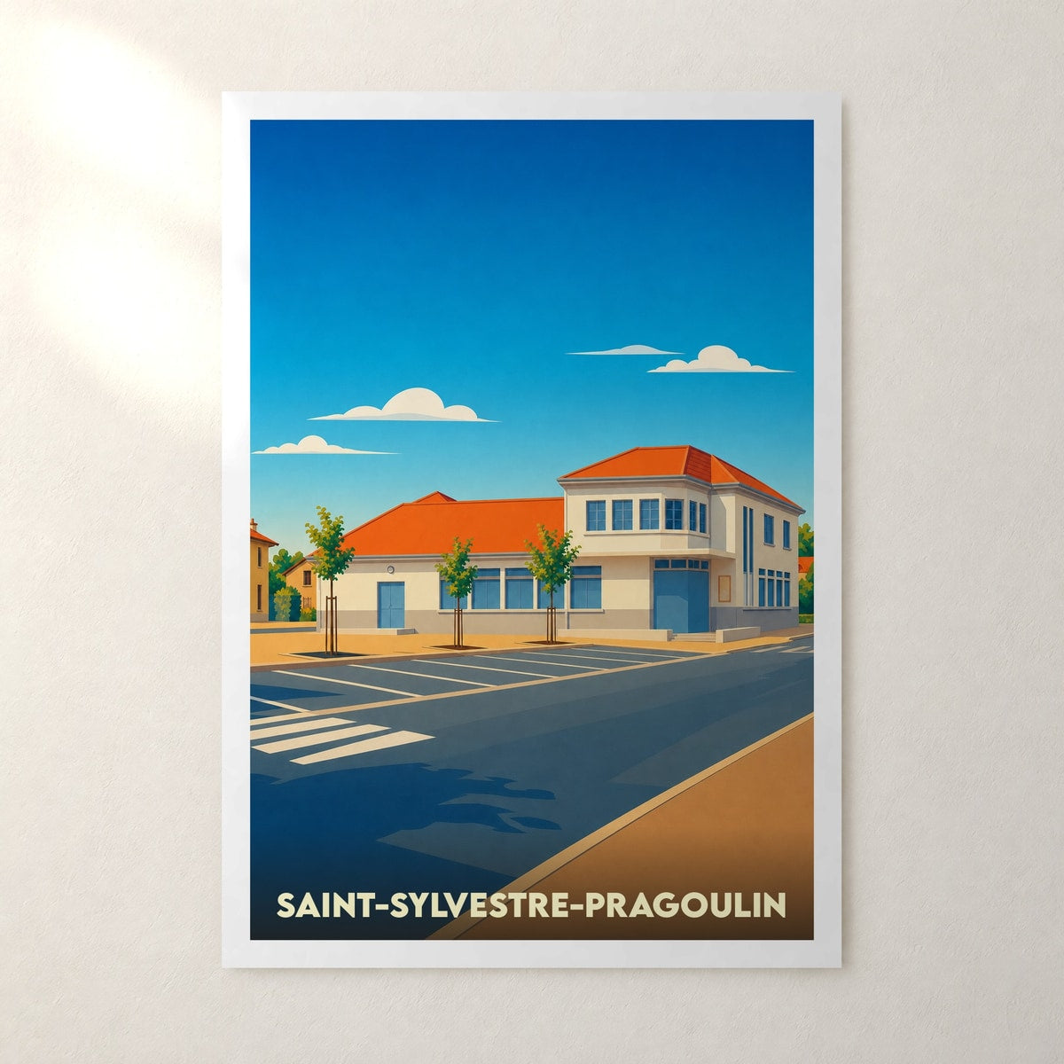 Affiche Saint-Sylvestre-Pragoulin – sans cadre, accrochée au mur