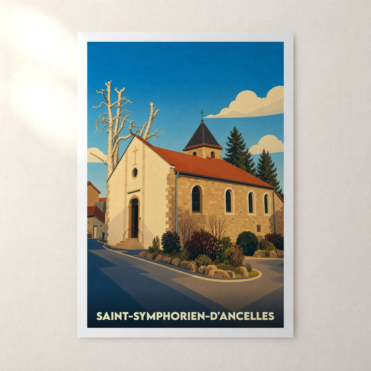 Affiche Saint-Symphorien-d'Ancelles – sans cadre, accrochée au mur
