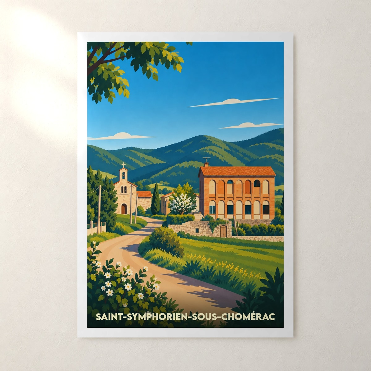 Affiche Saint-Symphorien-sous-Chomérac – sans cadre, accrochée au mur