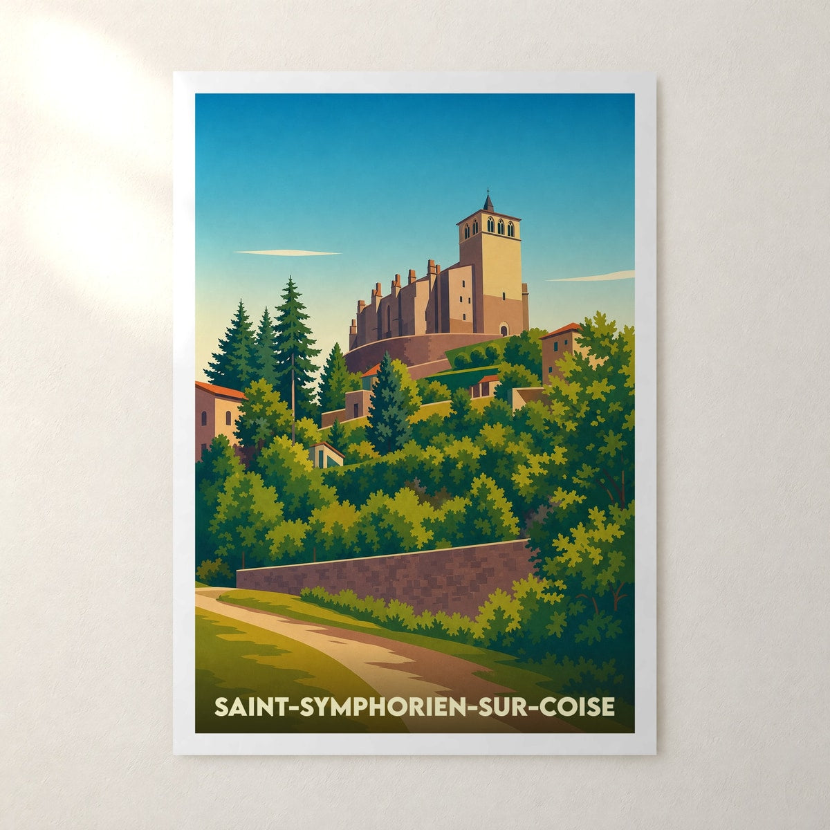 Affiche Saint-Symphorien-sur-Coise – sans cadre, accrochée au mur