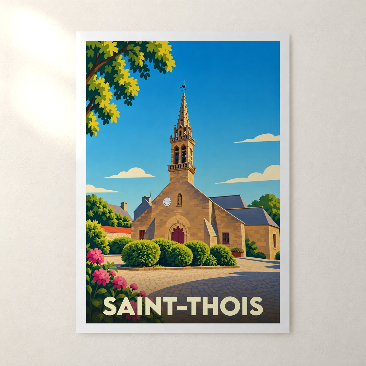 Affiche Saint-Thois – sans cadre, accrochée au mur