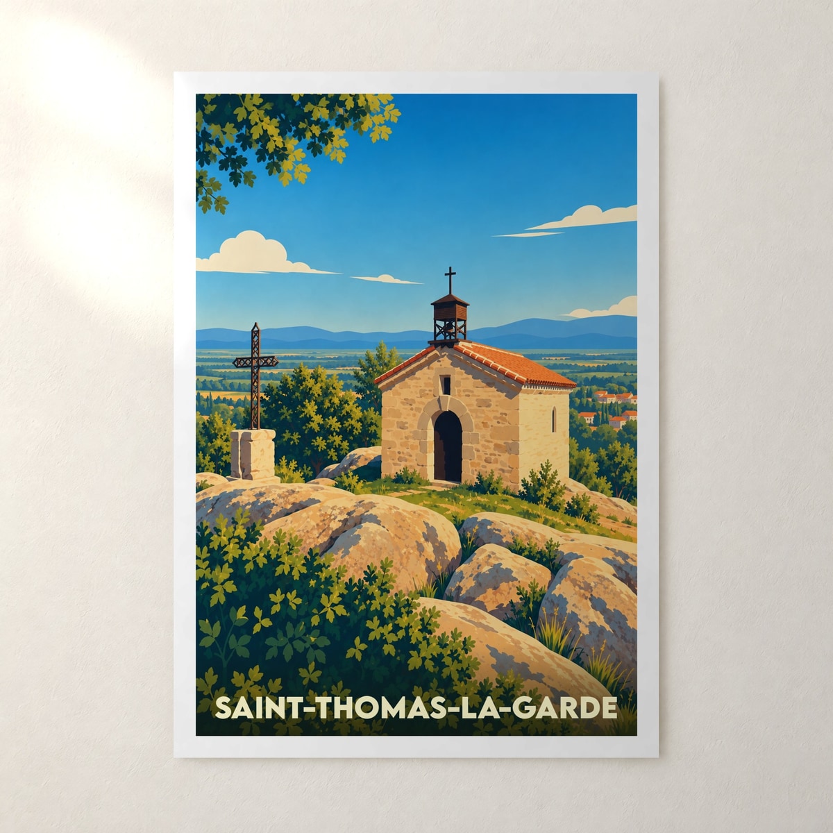 Affiche Saint-Thomas-la-Garde – sans cadre, accrochée au mur