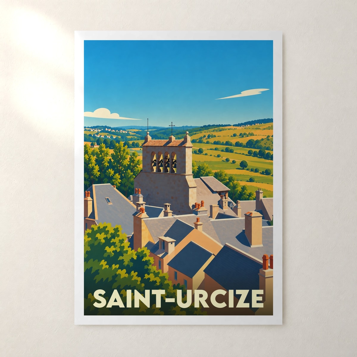 Affiche Saint-Urcize – sans cadre, accrochée au mur