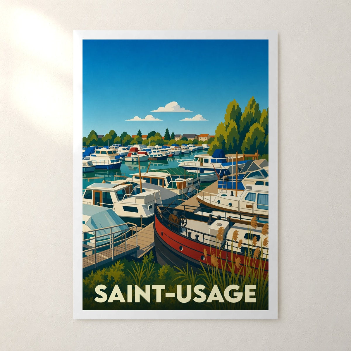 Affiche Saint-Usage – sans cadre, accrochée au mur
