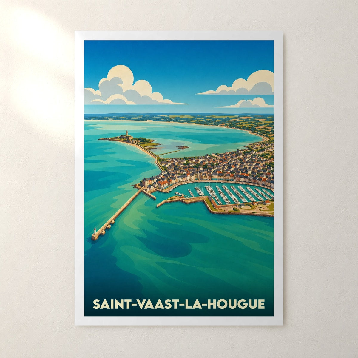 Affiche Saint-Vaast-la-Hougue – sans cadre, accrochée au mur