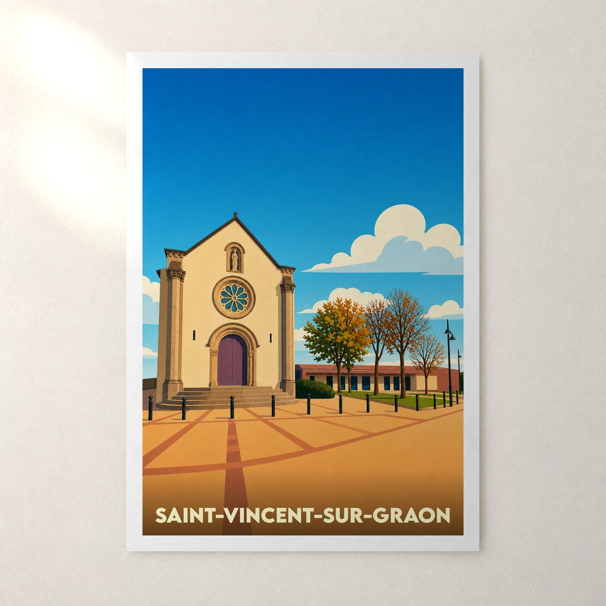 Affiche Saint-Vincent-sur-Graon – sans cadre, accrochée au mur