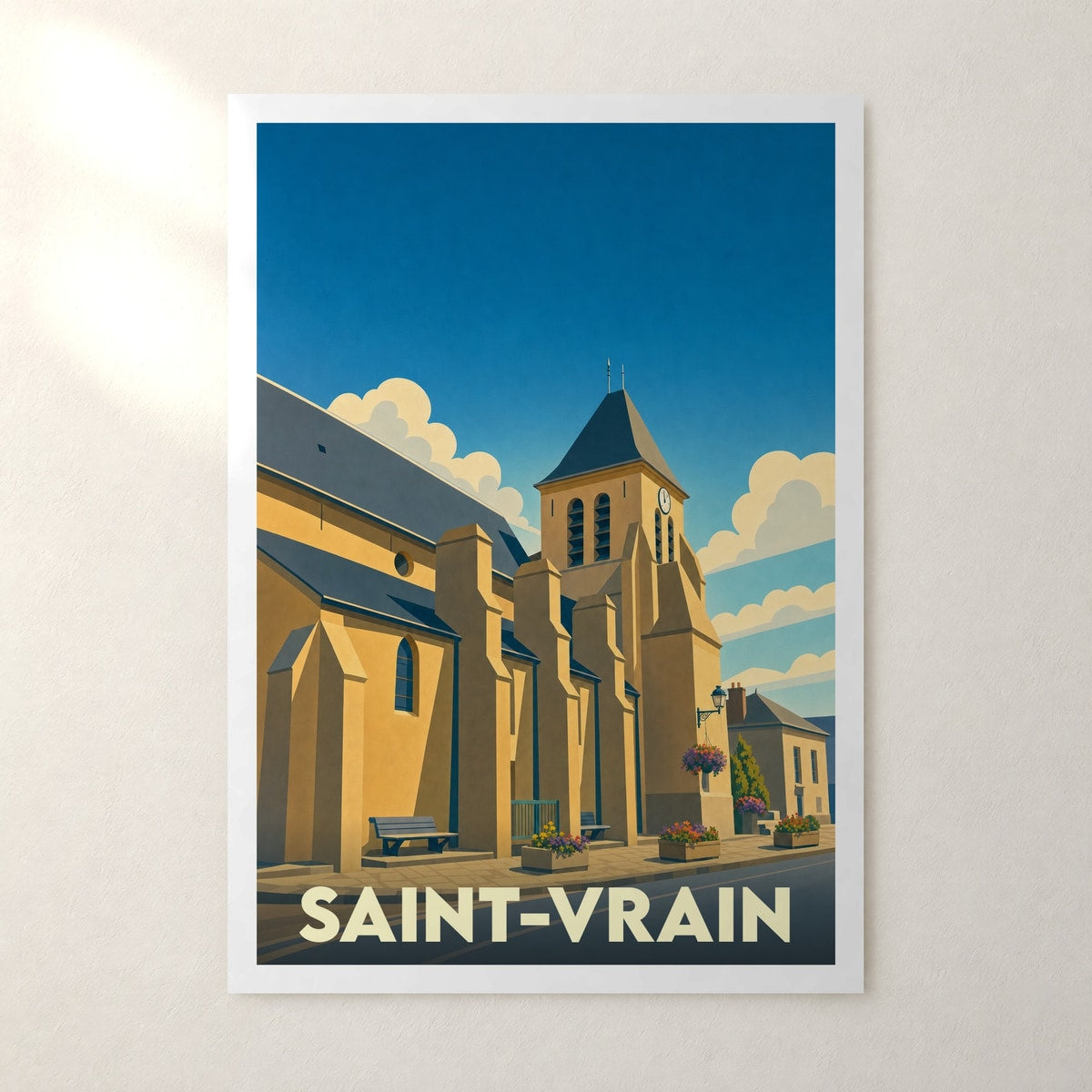 Affiche Saint-Vrain – sans cadre, accrochée au mur