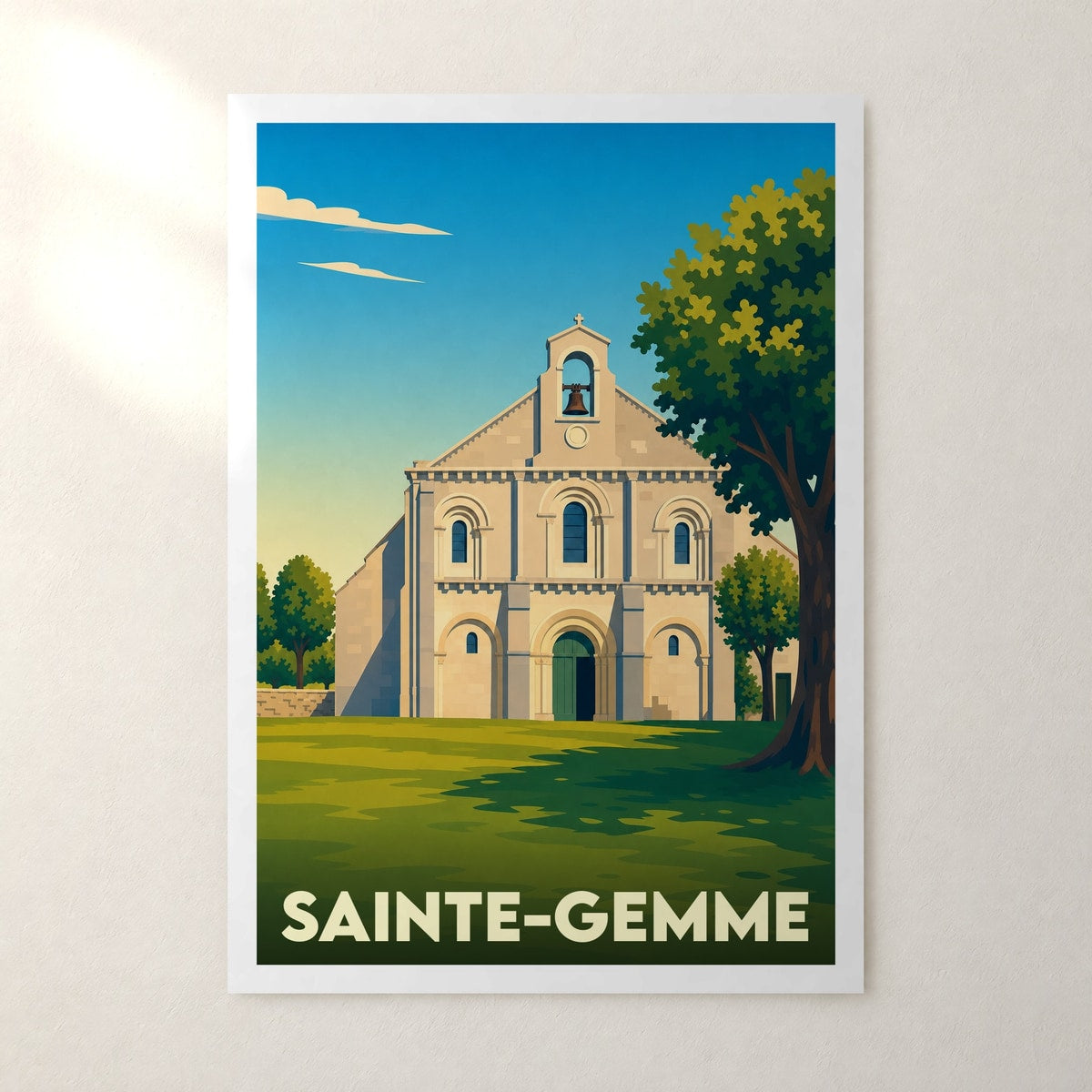 Affiche Sainte-Gemme – sans cadre, accrochée au mur