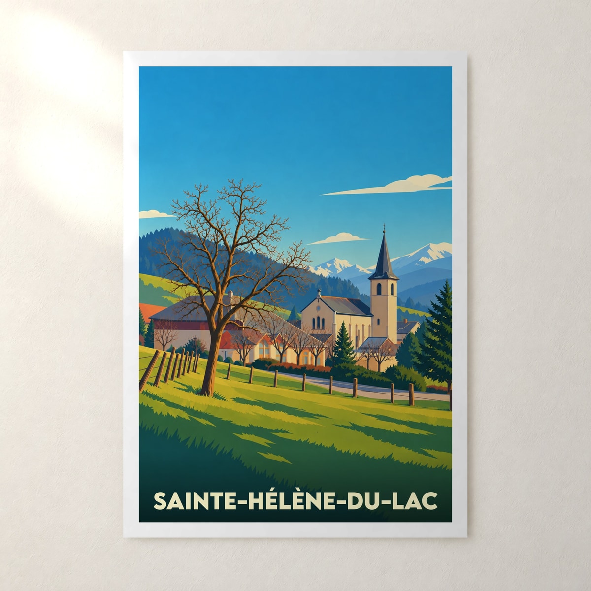 Affiche Sainte-Hélène-du-Lac – sans cadre, accrochée au mur