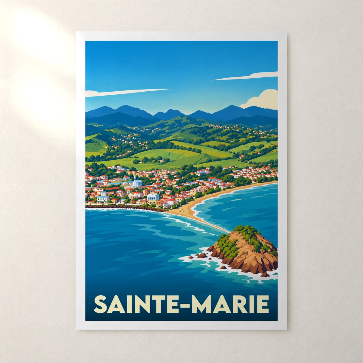 Affiche Sainte-Marie (Martinique) – sans cadre, accrochée au mur
