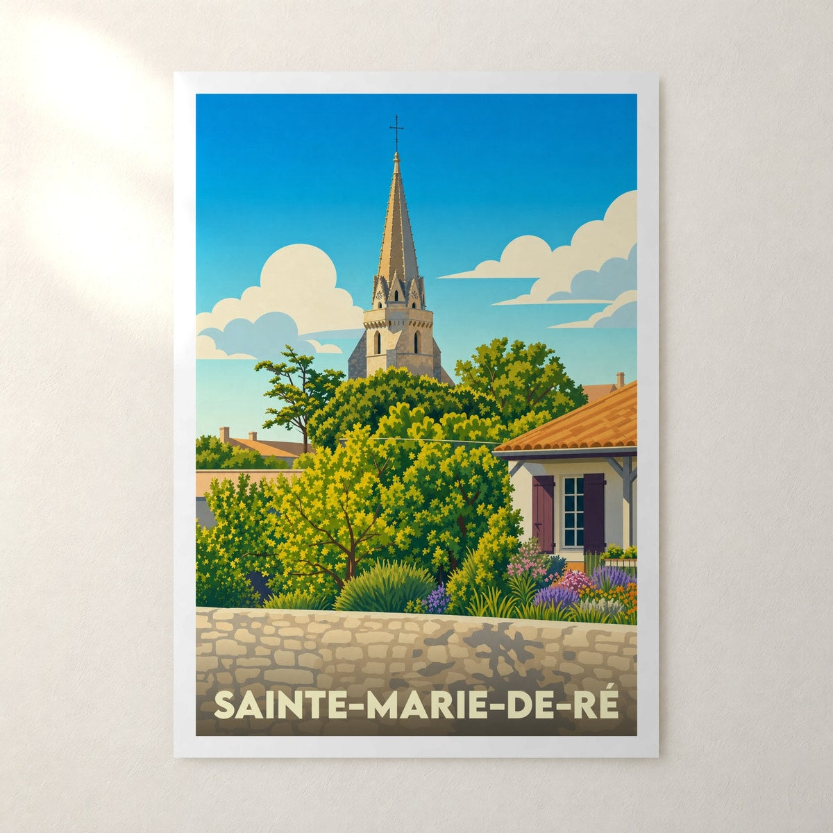 Affiche Sainte-Marie-de-Ré – sans cadre, accrochée au mur