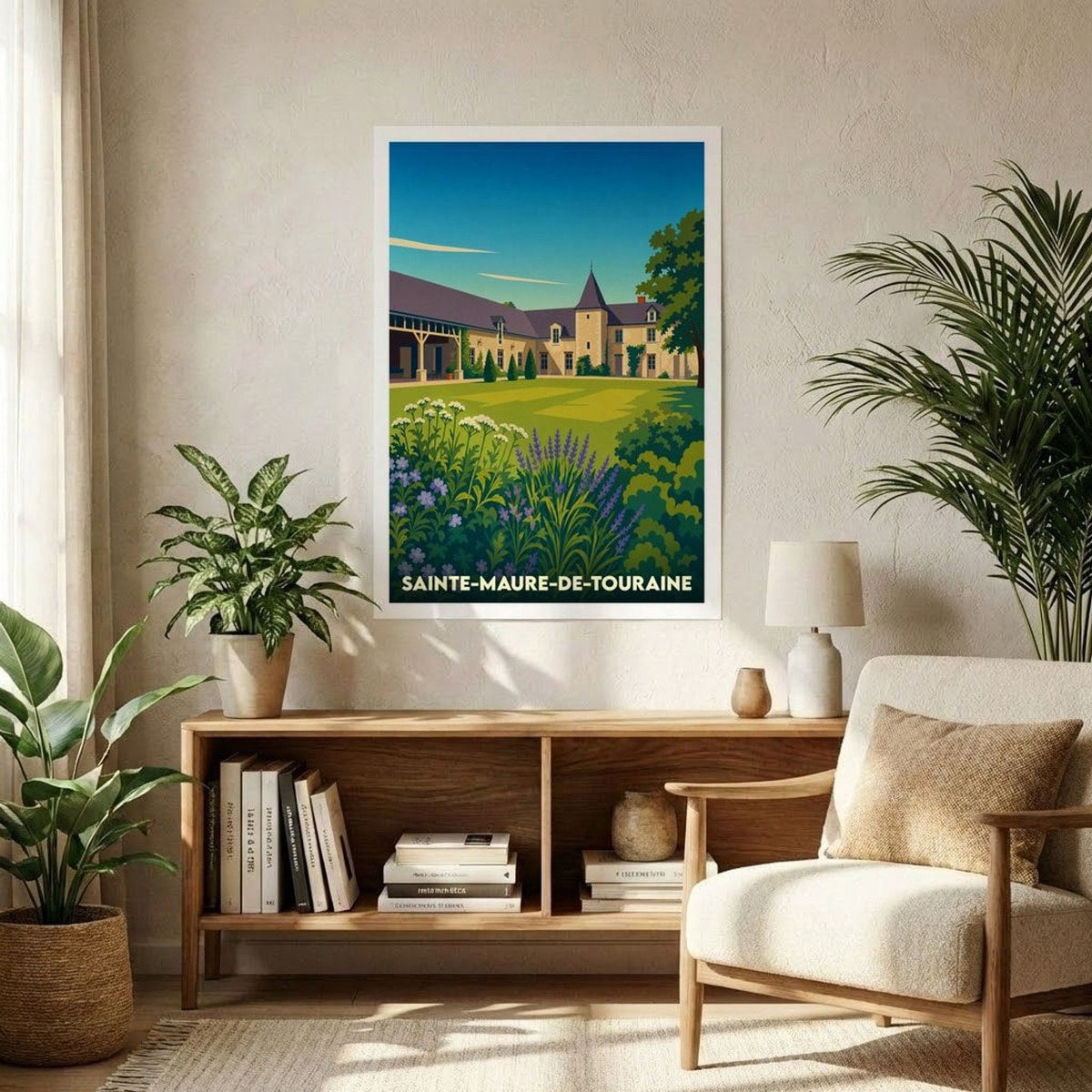 Affiche A1 (59,4 x 84,1 cm) Sans cadre souvenir de Sainte-Maure-de-Touraine
