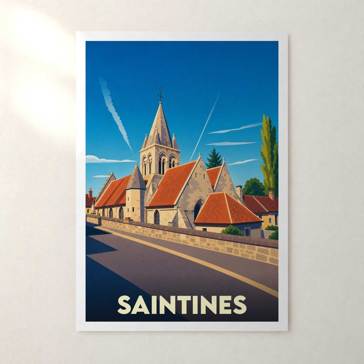 Affiche Saintines – sans cadre, accrochée au mur