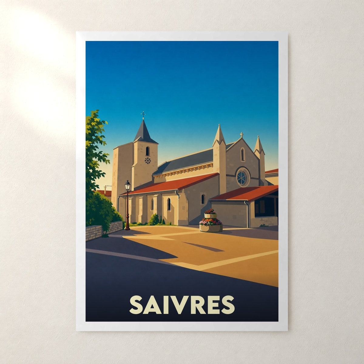 Affiche Saivres – sans cadre, accrochée au mur