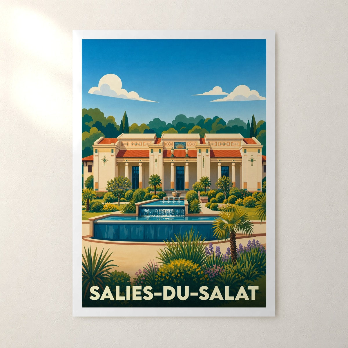 Affiche Salies-du-Salat – sans cadre, accrochée au mur