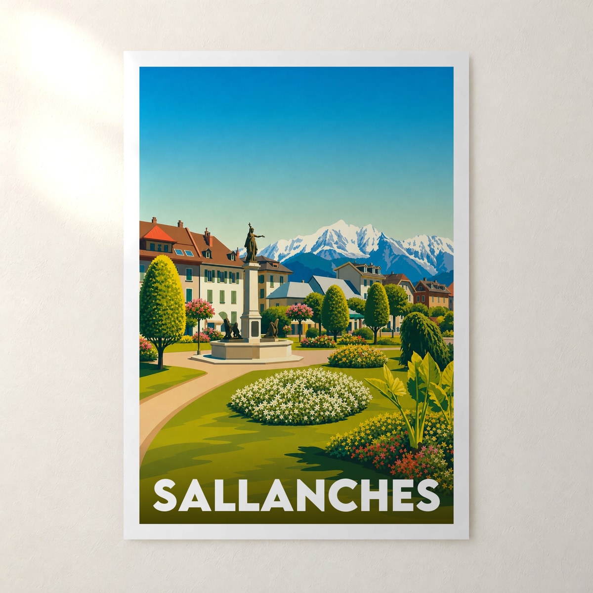 Affiche Sallanches – sans cadre, accrochée au mur