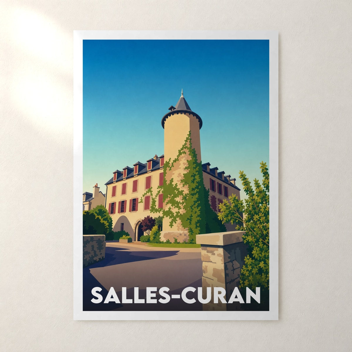 Affiche Salles-Curan – sans cadre, accrochée au mur