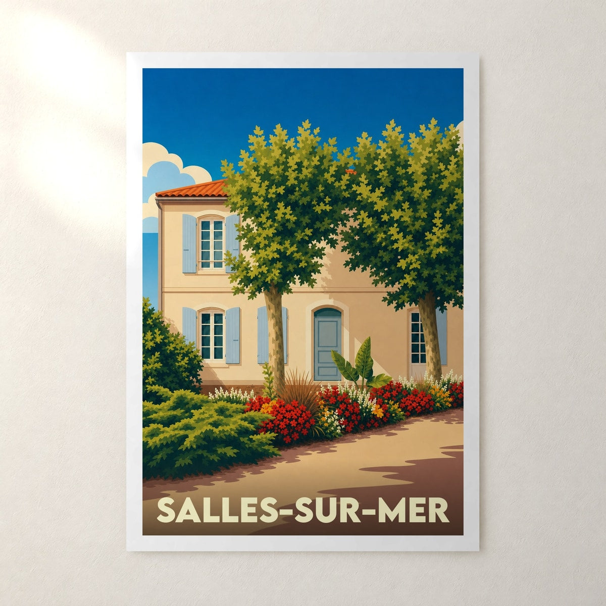 Affiche Salles-sur-Mer – sans cadre, accrochée au mur