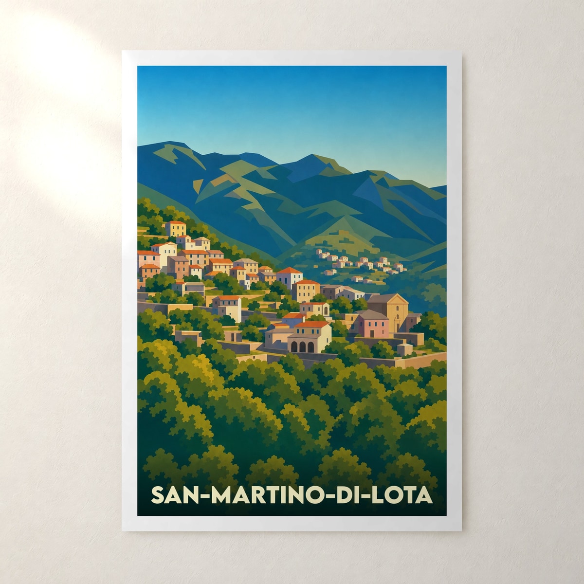 Affiche San-Martino-di-Lota – sans cadre, accrochée au mur
