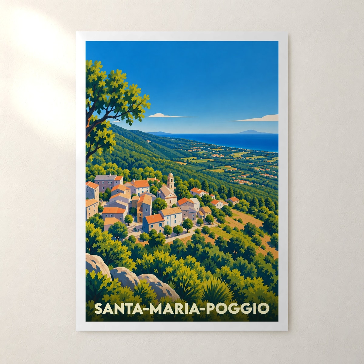 Affiche Santa-Maria-Poggio – sans cadre, accrochée au mur