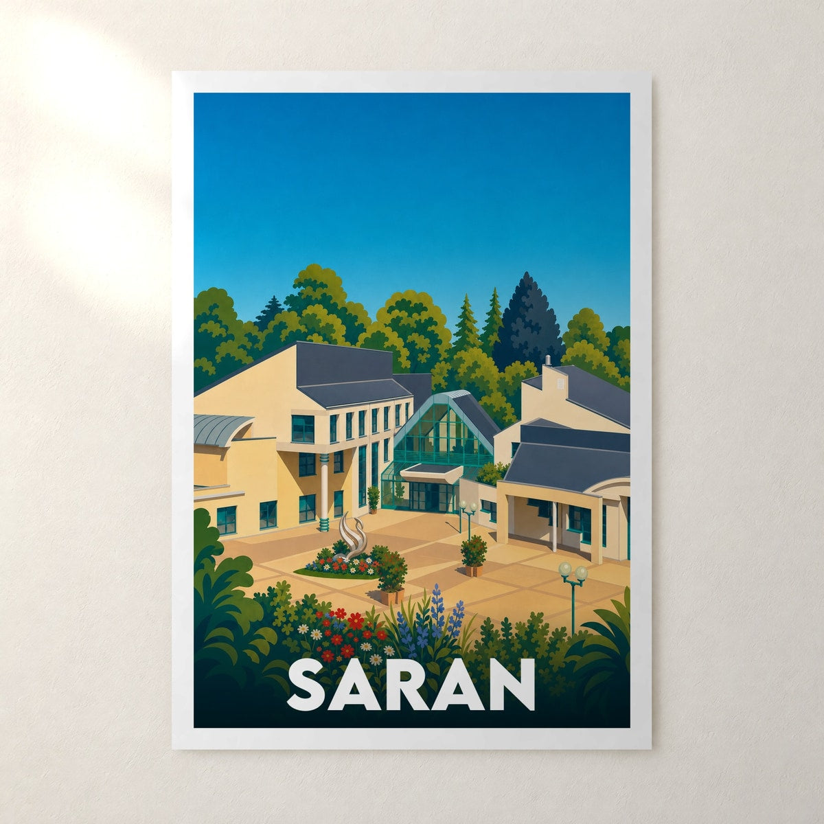 Affiche Saran – sans cadre, accrochée au mur