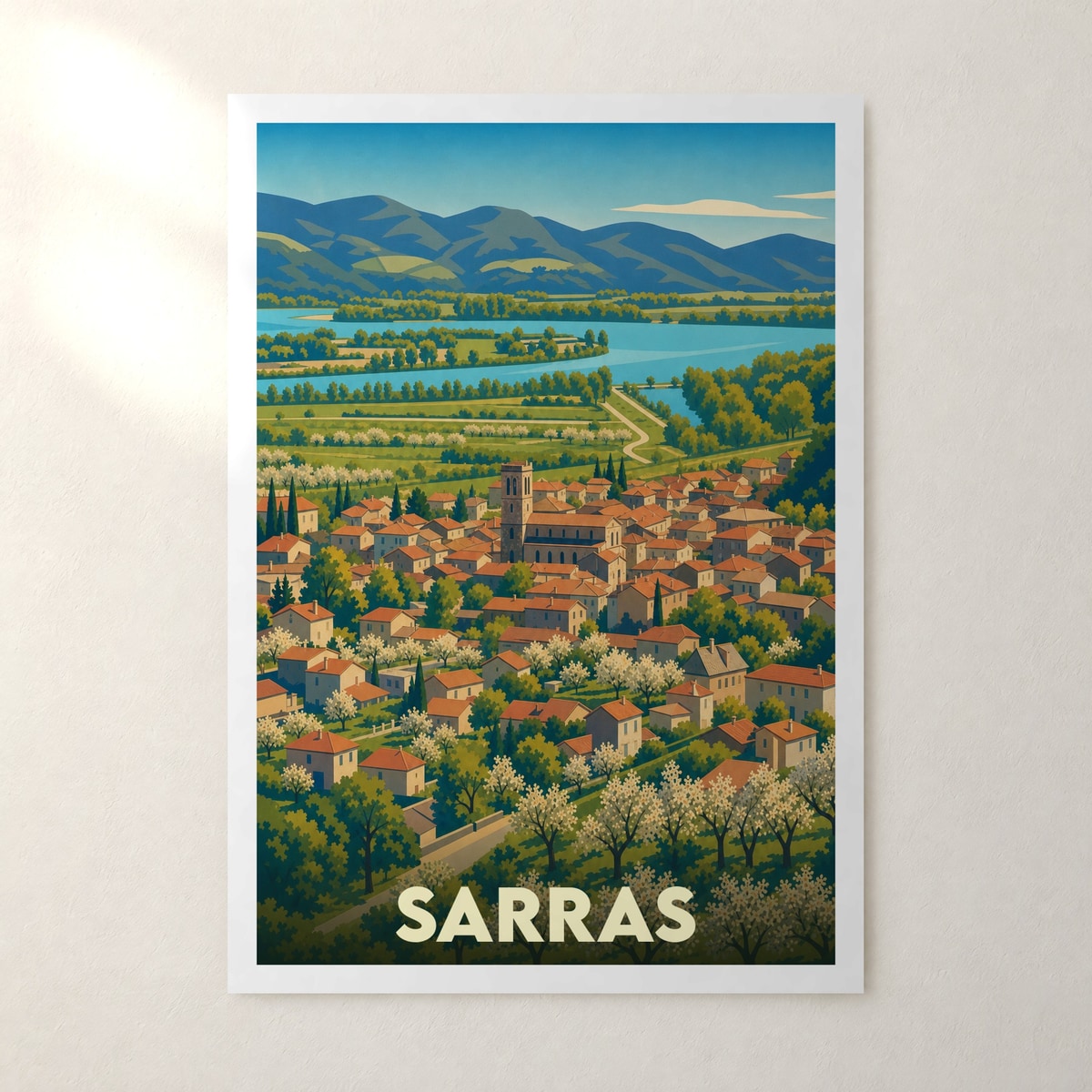 Affiche Sarras – sans cadre, accrochée au mur