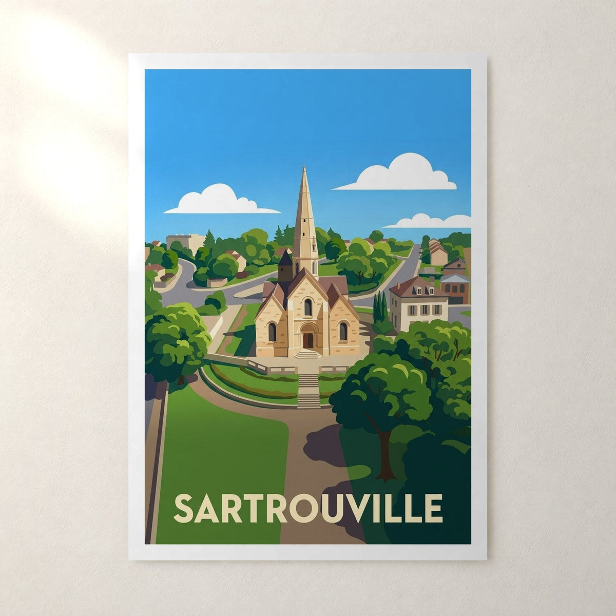 Affiche Sartrouville – sans cadre, accrochée au mur