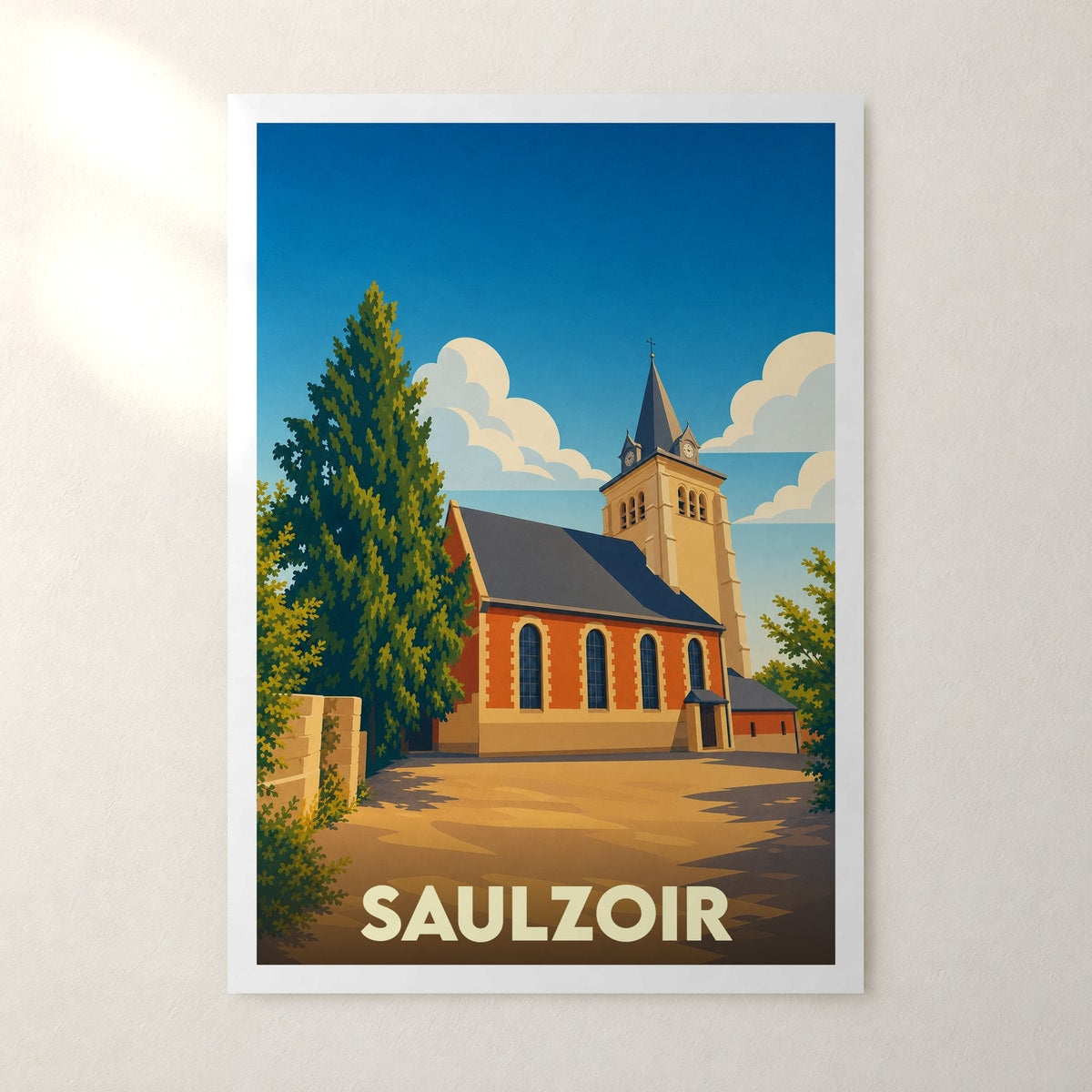 Affiche Saulzoir – sans cadre, accrochée au mur