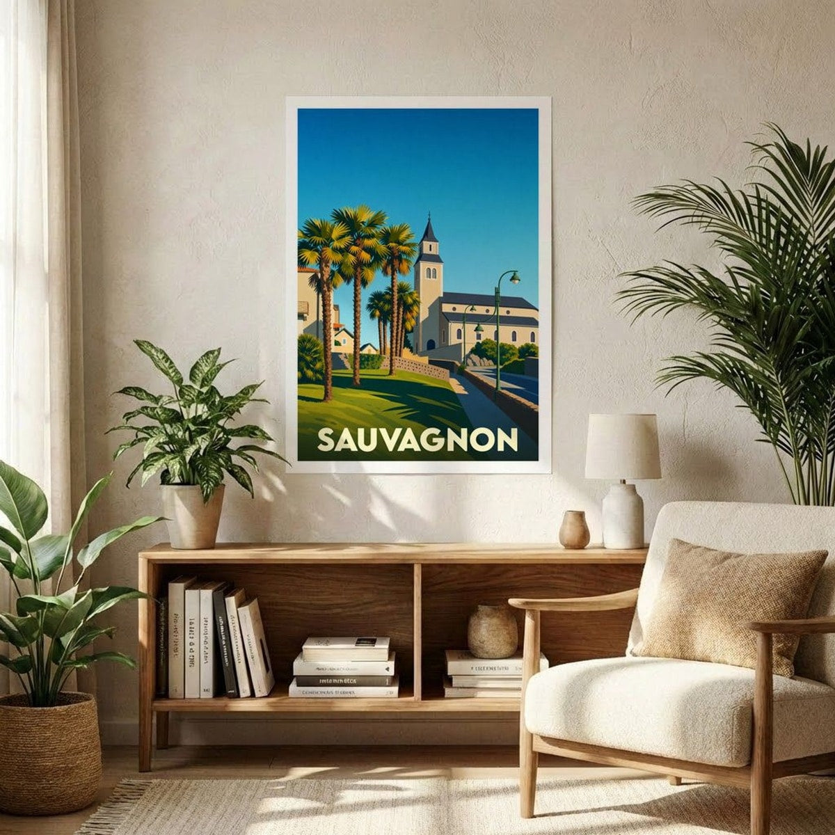 Affiche A1 (59,4 x 84,1 cm) Sans cadre souvenir de Sauvagnon