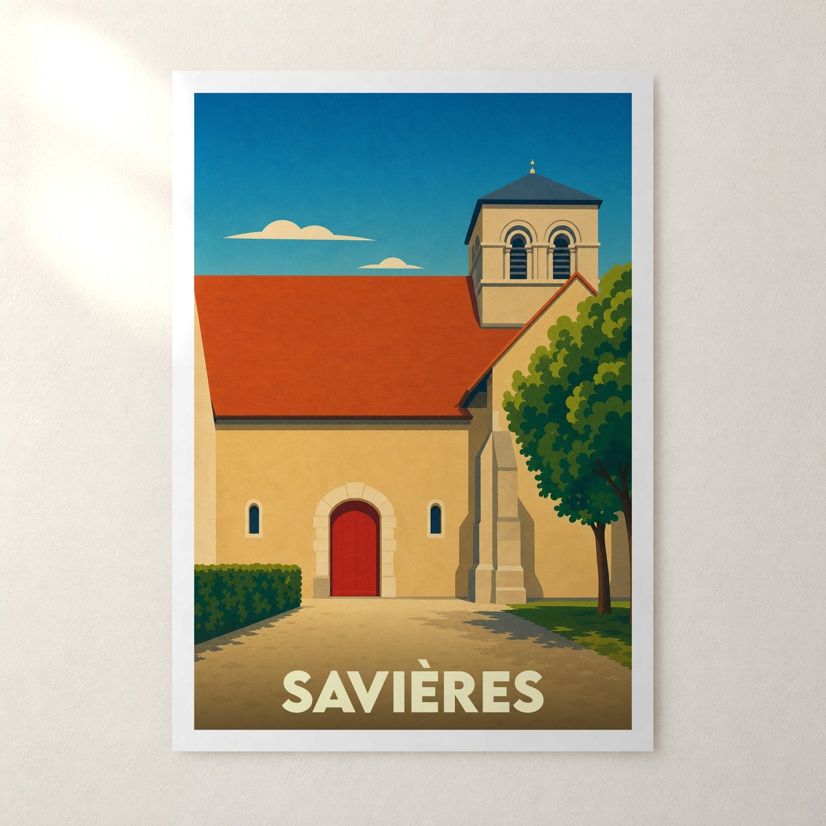 Affiche Savières – sans cadre, accrochée au mur