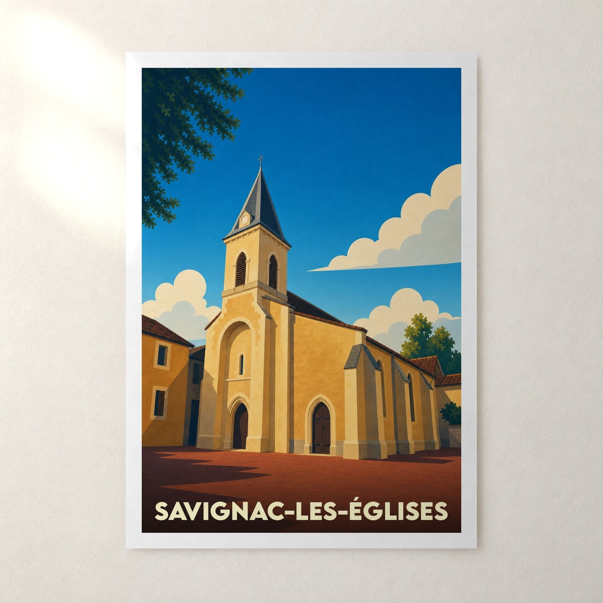 Affiche Savignac-les-Églises – sans cadre, accrochée au mur