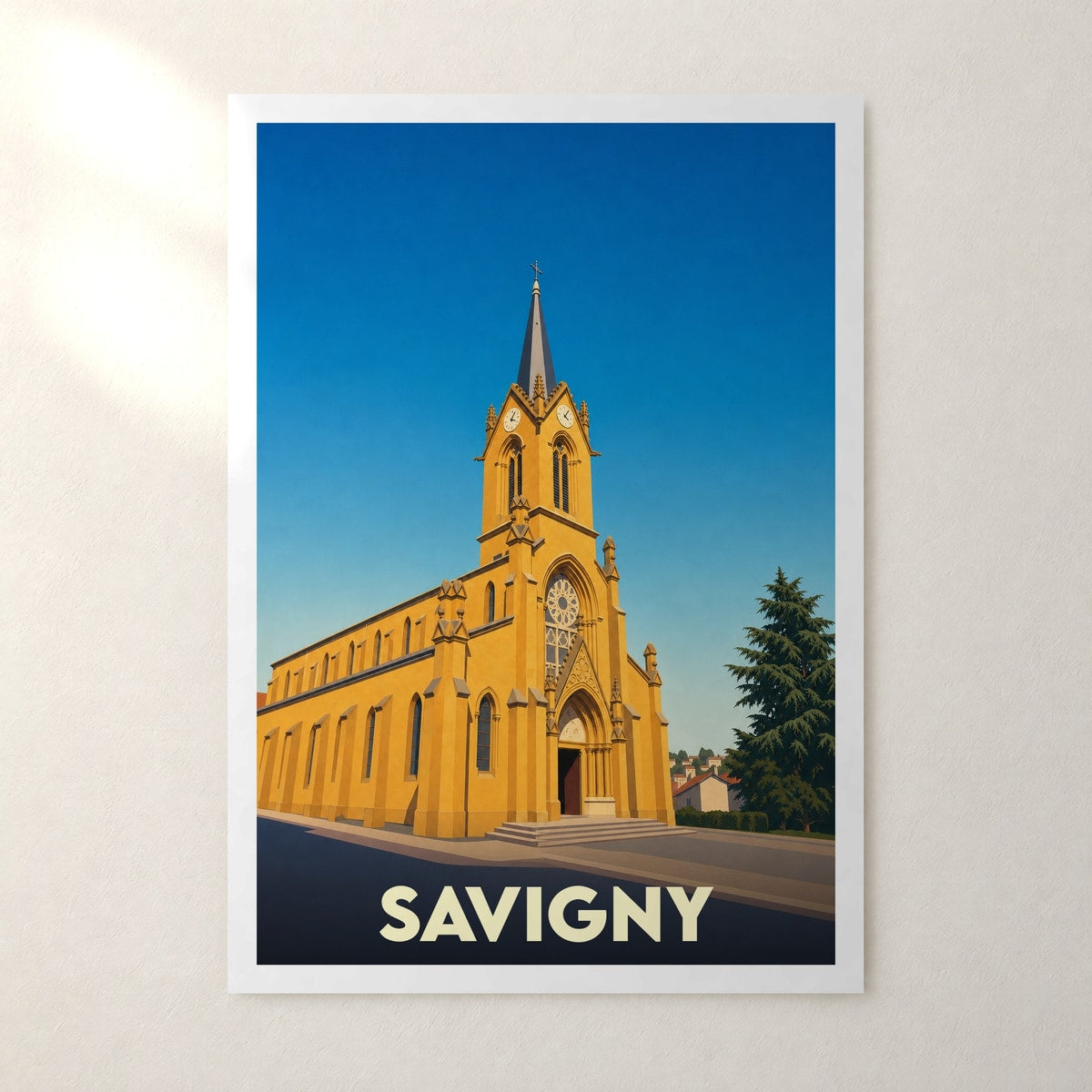 Affiche Savigny – sans cadre, accrochée au mur