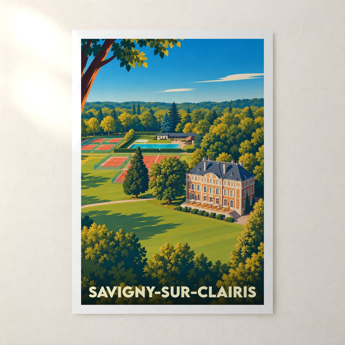Affiche Savigny-sur-Clairis – sans cadre, accrochée au mur