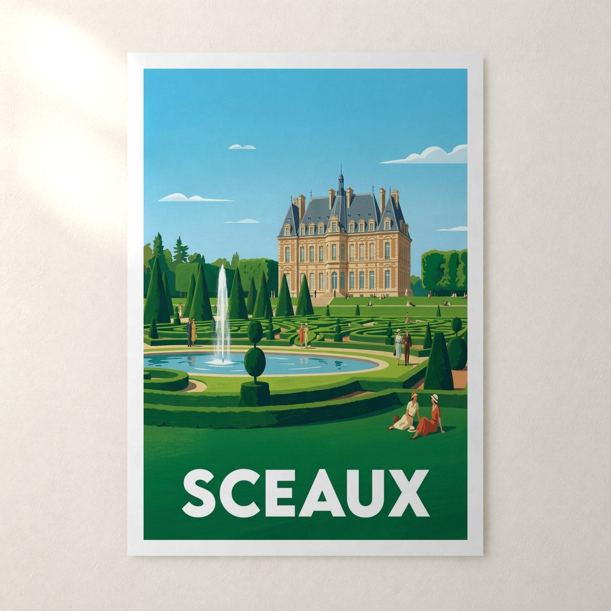 Affiche Sceaux – sans cadre, accrochée au mur