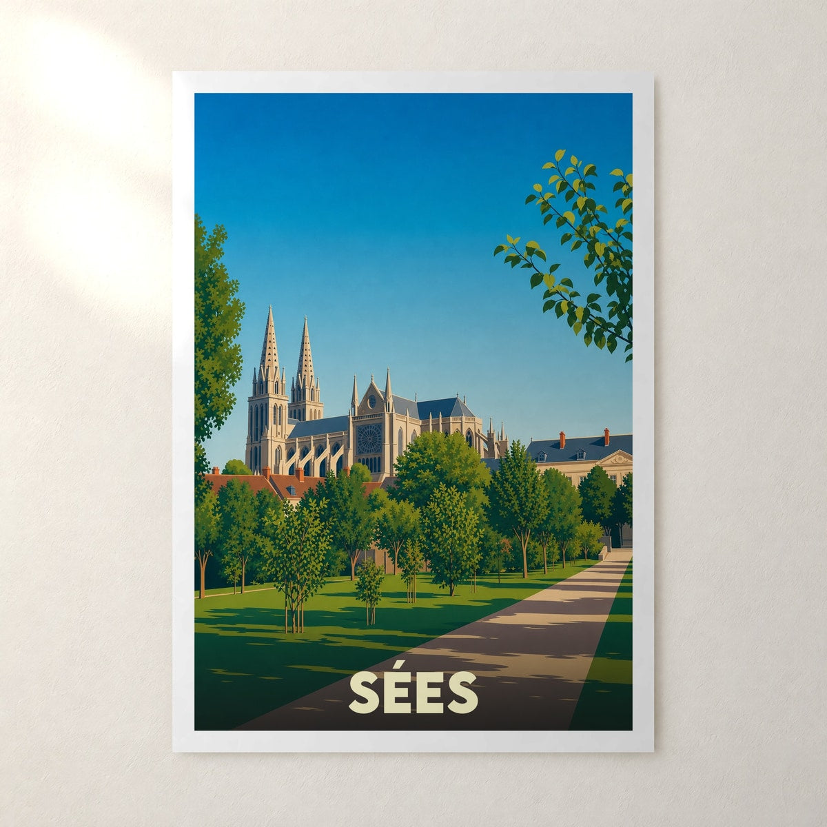 Affiche Sées – sans cadre, accrochée au mur