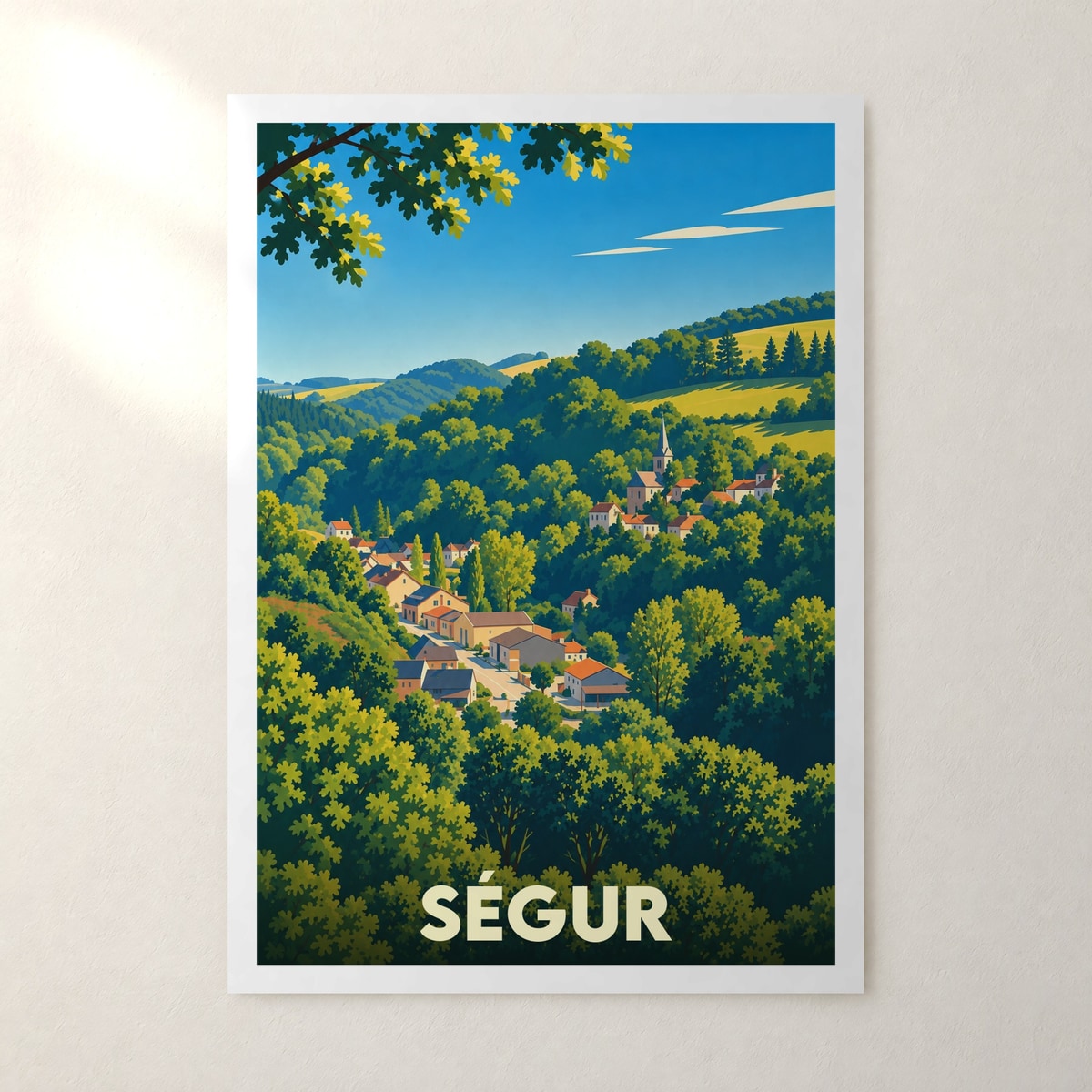 Affiche Ségur – sans cadre, accrochée au mur