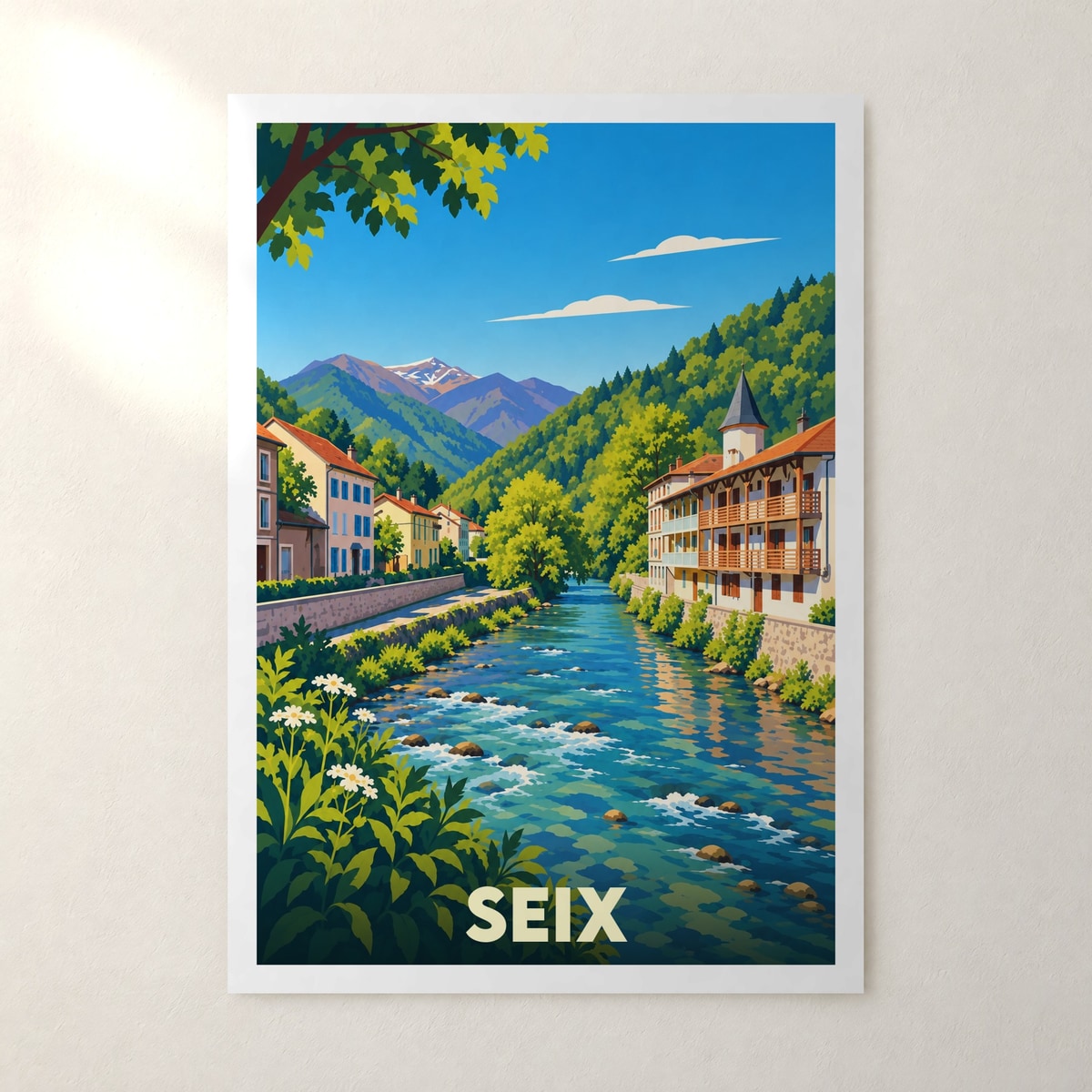 Affiche Seix – sans cadre, accrochée au mur