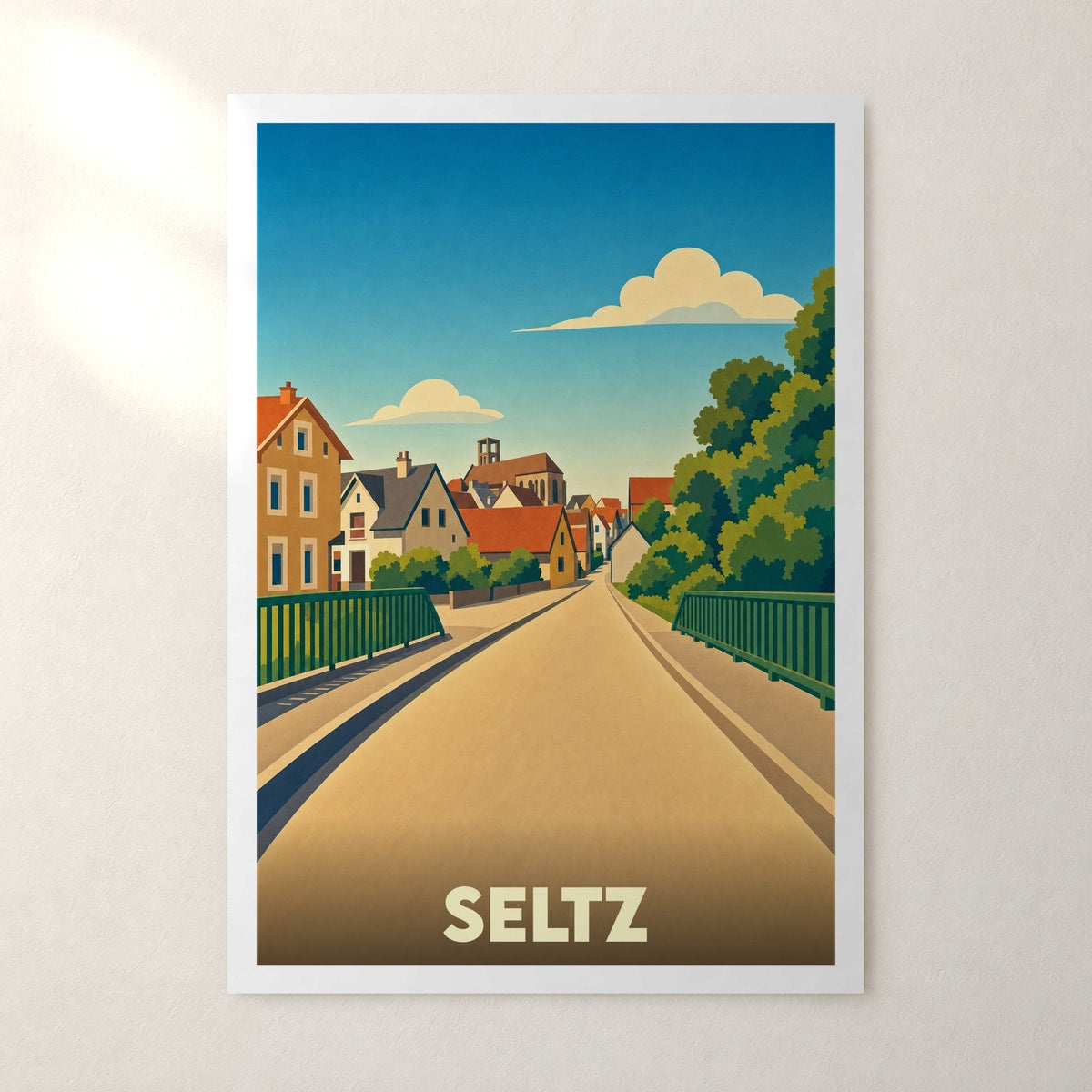 Affiche Seltz – sans cadre, accrochée au mur