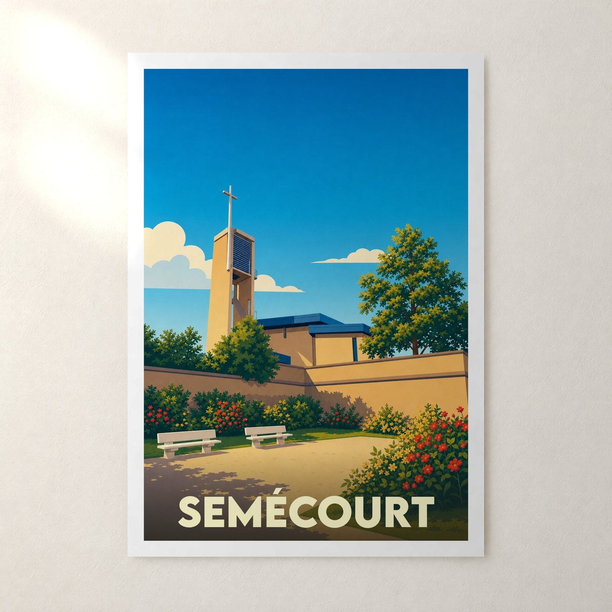Affiche Semécourt – sans cadre, accrochée au mur